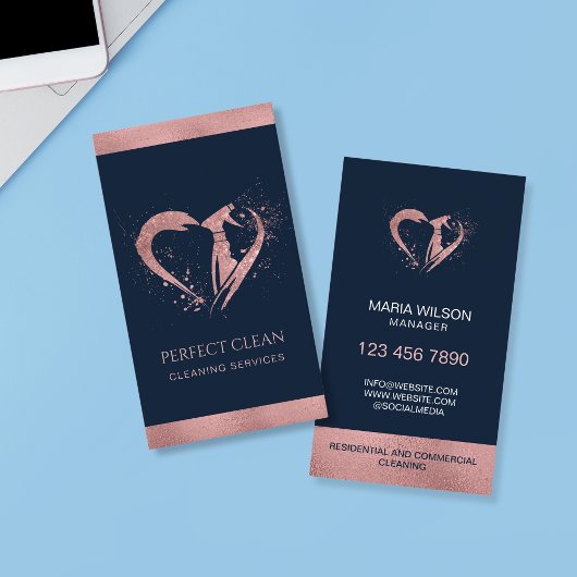 Carte De Visite Services de nettoyage ménager professionnels
