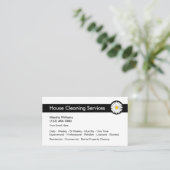 Carte De Visite Services de nettoyage moderne (Debout devant)