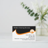 Carte De Visite Services de nettoyage modernes les plus cool (Debout devant)