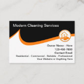 Carte De Visite Services de nettoyage modernes les plus cool (Devant)