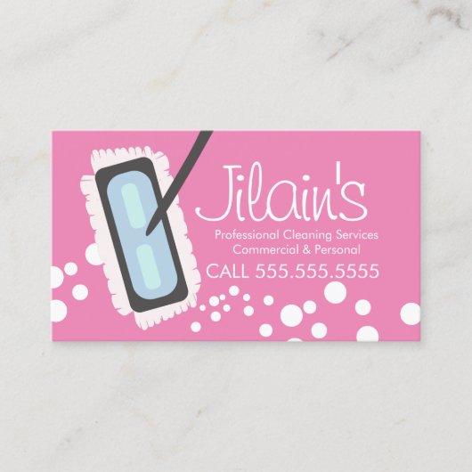 Carte de visite Services de nettoyage Mop Bubbles  (Devant)