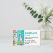 Carte De Visite Services de nettoyage | Nettoyer le plateau de tai (Debout devant)