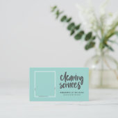 Carte De Visite Services de nettoyage Photo moderne (Debout devant)