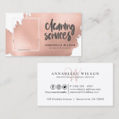 Carte De Visite Services de nettoyage Photo moderne (Devant / Derrière)