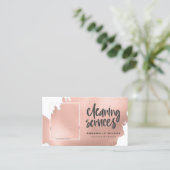 Carte De Visite Services de nettoyage Photo moderne (Debout devant)