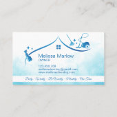 Carte De Visite Services de nettoyage professionnel de maison (Dos)