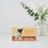 Carte De Visite Services de nettoyage professionnel du bois nature (Debout devant)