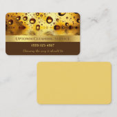 Carte De Visite Services de nettoyage professionnel Gold Bubble (Devant / Derrière)