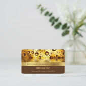 Carte De Visite Services de nettoyage professionnel Gold Bubble (Debout devant)