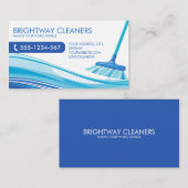 Carte De Visite Services de nettoyage professionnel Salle bleue (Devant / Derrière)