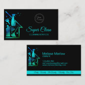 Carte De Visite Services de nettoyage professionnels de la maison  (Devant / Derrière)