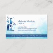 Carte De Visite Services de nettoyage professionnels de la maison  (Dos)