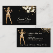 Carte De Visite Services de nettoyage professionnels de la maison  (Devant / Derrière)