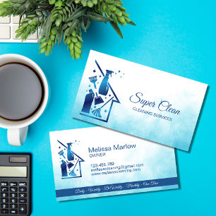 Carte De Visite Services de nettoyage professionnels de la maison