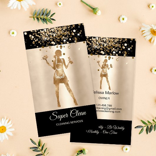 Carte De Visite Services de nettoyage professionnels de la maison 