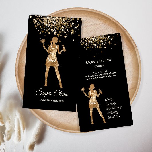 Carte De Visite Services de nettoyage professionnels de la maison 