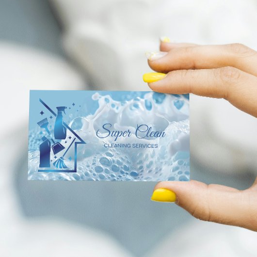 Carte De Visite Services de nettoyage professionnels de la maison 