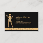 Carte De Visite Services de nettoyage professionnels de la maison  (Dos)