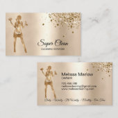 Carte De Visite Services de nettoyage professionnels de la maison  (Devant / Derrière)