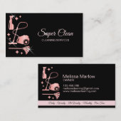 Carte De Visite Services de nettoyage professionnels de la maison  (Devant / Derrière)