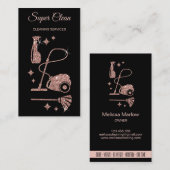 Carte De Visite Services de nettoyage professionnels de la maison  (Devant / Derrière)