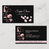 Carte De Visite Services de nettoyage professionnels de la maison  (Devant / Derrière)