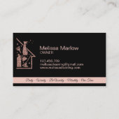 Carte De Visite Services de nettoyage professionnels de la maison  (Dos)