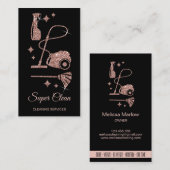 Carte De Visite Services de nettoyage professionnels de la maison  (Devant / Derrière)