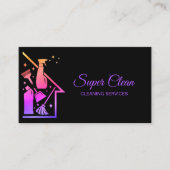 Carte De Visite Services de nettoyage professionnels de la maison  (Devant)