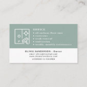 Carte De Visite Services de nettoyage professionnels modernes (Dos)