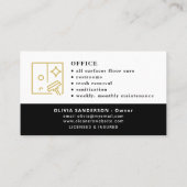 Carte De Visite Services de nettoyage professionnels modernes (Dos)