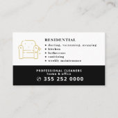 Carte De Visite Services de nettoyage professionnels modernes (Devant)