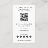 Carte De Visite Services de nettoyage professionnels Seau à serpil (Dos)