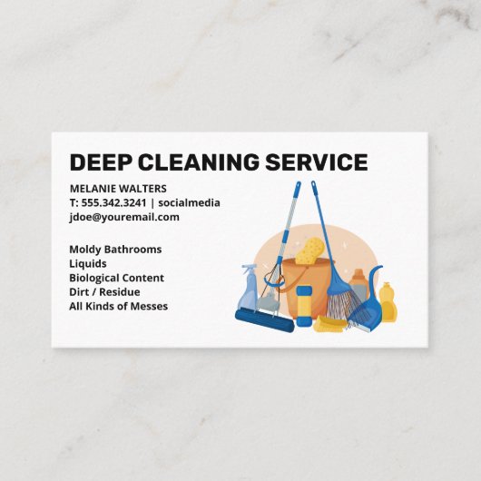 Carte De Visite Services de nettoyage | Pulvérisateur | Outils de  (Devant)