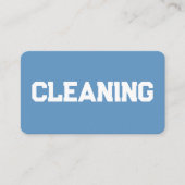 Carte De Visite Services de nettoyage QR Blue (Devant)