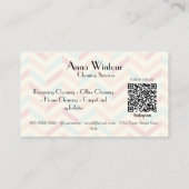 Carte De Visite Services de nettoyage Qr Code Rétro Ménagère (Dos)