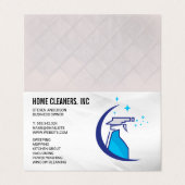 Carte De Visite Services de nettoyage | Service de ménage | Boutei (Extérieur déplié)