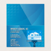 Carte De Visite Services de nettoyage | Squeegee des nettoyeurs de (Extérieur déplié)