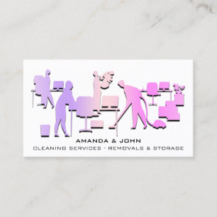 Carte De Visite Services de nettoyage Suppressions Logo personnali
