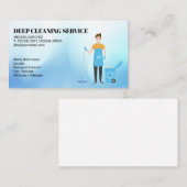 Carte De Visite Services de nettoyage | Une femme en train de fair (Devant / Derrière)