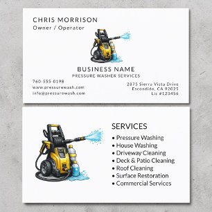 Carte De Visite Services de nettoyeur haute pression Professionnel