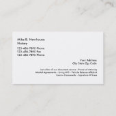 Carte De Visite Services de notaire (Dos)