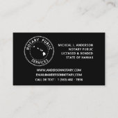 Carte De Visite Services de notaire public à Hawaï (Devant)