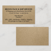 Carte De Visite Services de paquet et de bateau (Devant / Derrière)