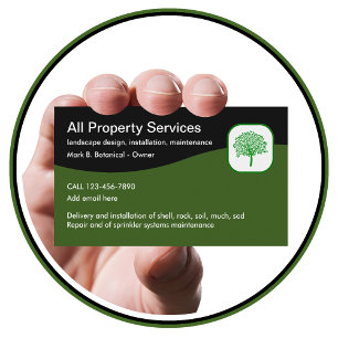 Carte De Visite Services de paysagisme professionnels