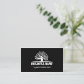 Carte De Visite Services de paysagisme professionnels Logo Arbre B (Debout devant)