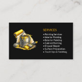 Carte De Visite Services de Peintre Professionnel Noir (Dos)