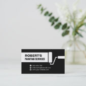 Carte De Visite Services de peinture à pinceau à rouleaux Noir (Debout devant)