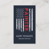 Carte De Visite Services de peinture de code QR bleu foncé (Devant)