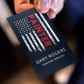 Carte De Visite Services de peinture de code QR en bleu foncé